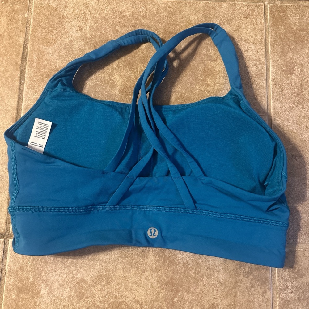 lululemon athletica Hawaiian blue size 8 energy bra Blue Sports Bra